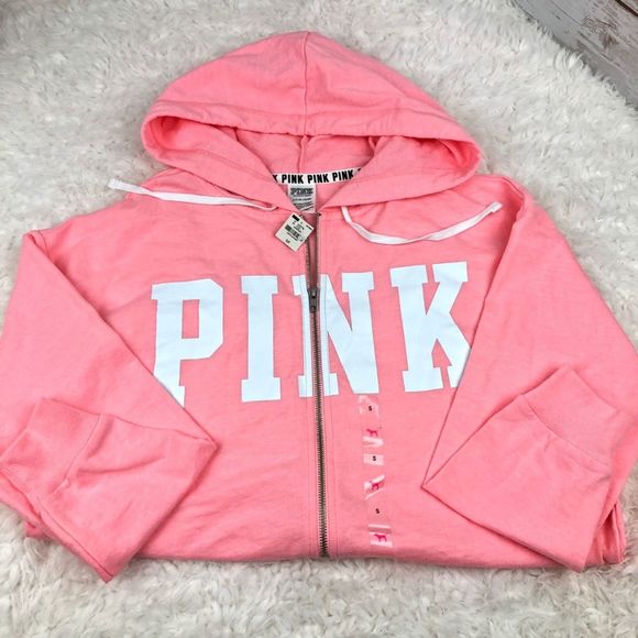 PINK Victoria's Secret Tops - Victoria's Secret Pink Full Zip Jacket Small Nwt